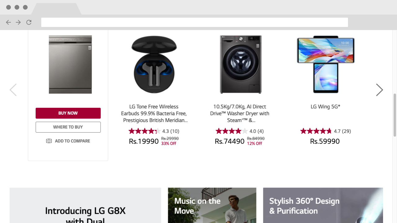 来自 LG 的默认文本大小的屏幕截图。
