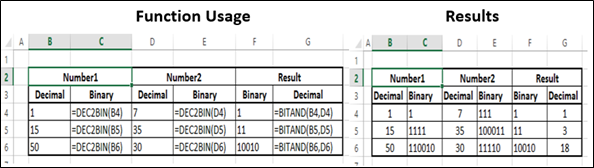 BITAND 函数