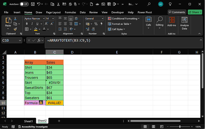 Excel ARRAYTOTEXT 函数 7