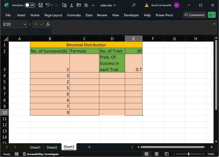 Excel BINOMDIST 函数 3