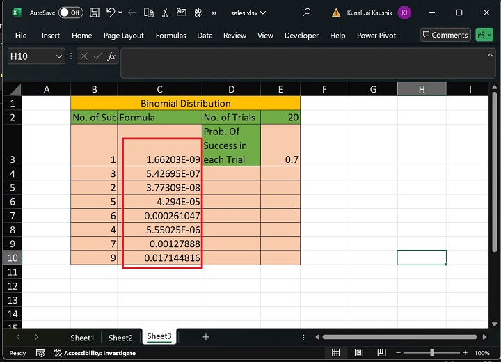 Excel BINOMDIST 函数 6