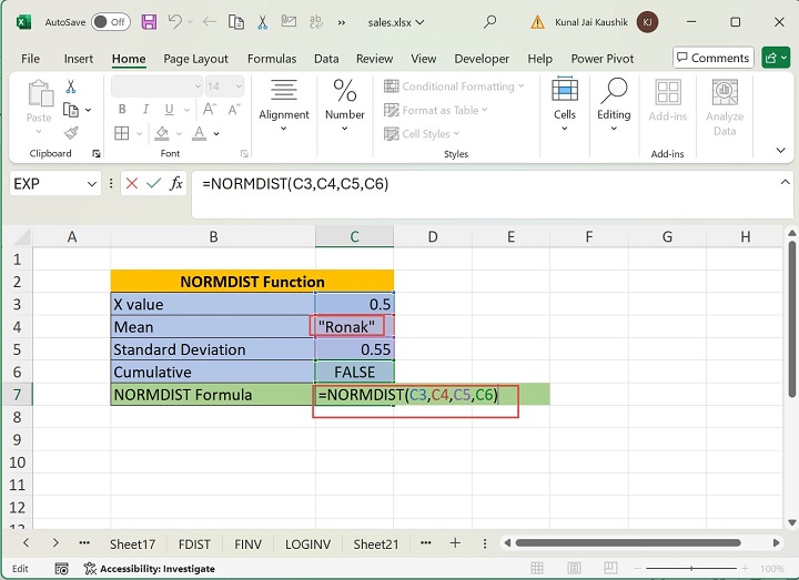 Excel NORMDIST 函数 3