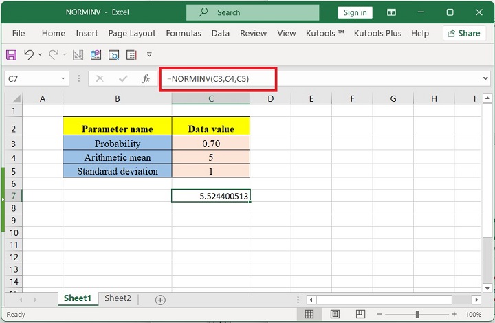 Excel NORMINV 函数 3