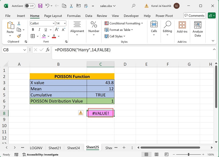 Excel POISSON 函数 5