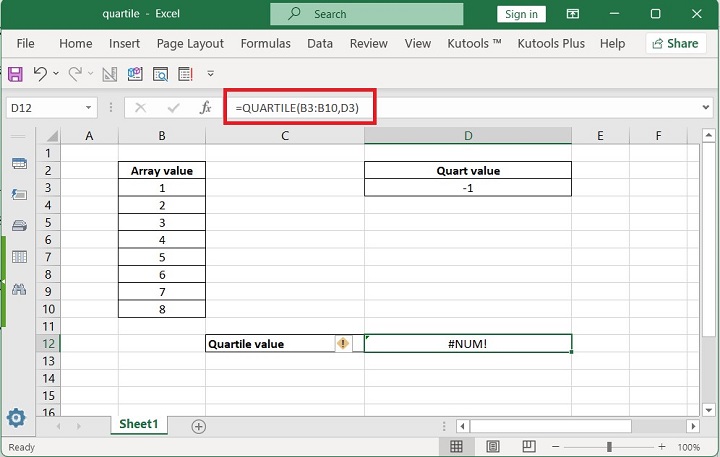 Excel QUARTILE 函数 12