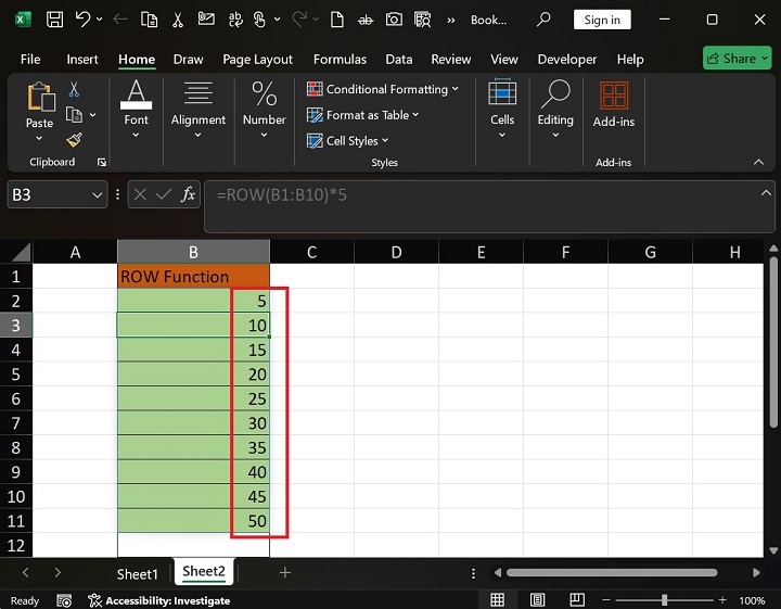 如何在 Excel2 中创建表格