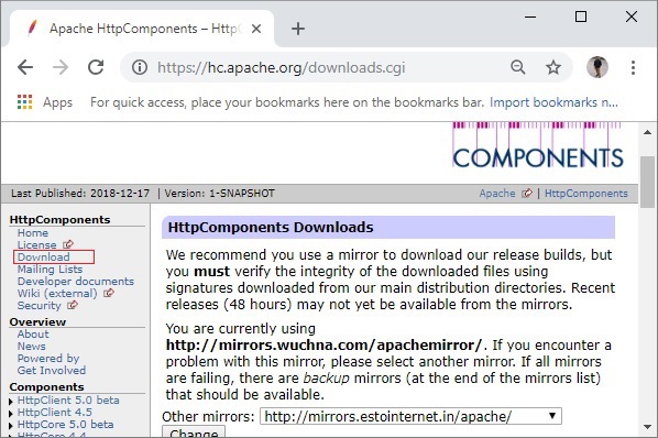 HttpComponents 下载