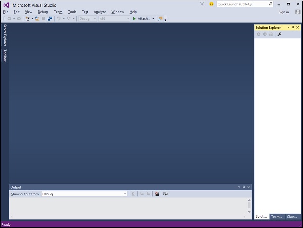 Visual Studio 的主窗口