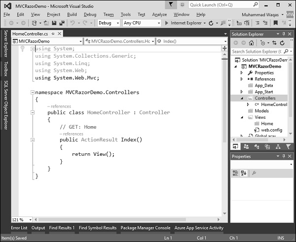 在 Visual Studio 中编辑