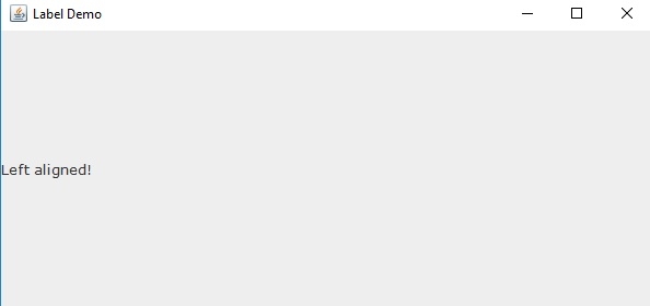 用于设置 JLabel 中文本对齐方式的 Java 程序 | w3schools 教程