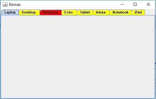 如何使用 Java 设置 JTabbedPane 容器中单个选项卡的背景颜色? | w3schools 中文网