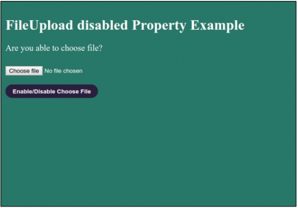 HTML DOM Input FileUpload disabled 属性 | w3schools 中文网