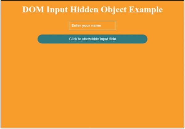 HTML DOM 输入隐藏对象 | w3schools 中文网