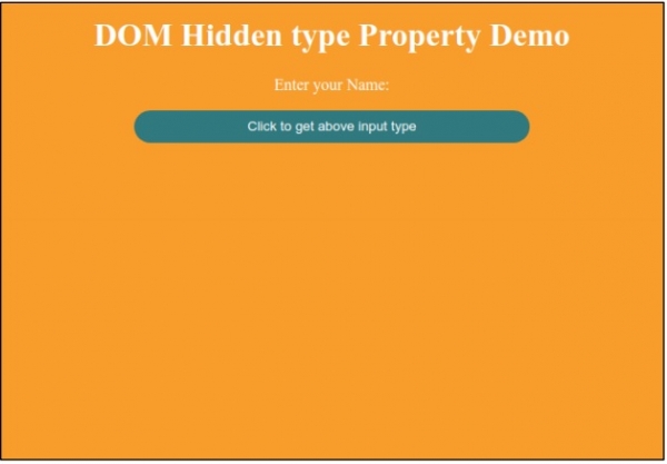 HTML DOM Input Hidden type 属性 | w3schools 中文网