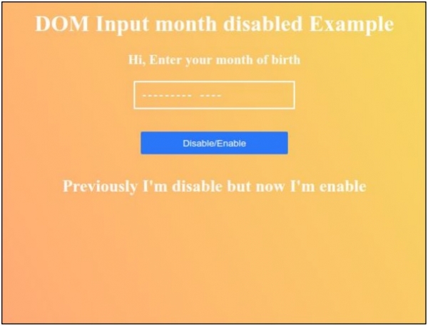 HTML DOM Input Month disabled 属性 | w3schools 中文网