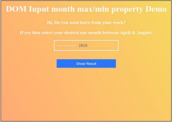 HTML DOM Input Month min 属性 | w3schools 中文网