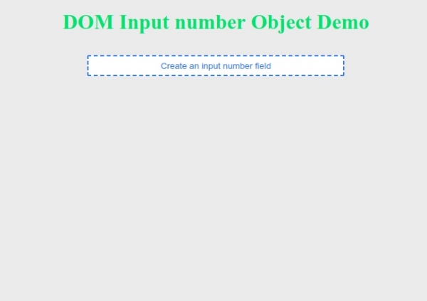 HTML DOM Input Number 对象 | w3schools 中文网