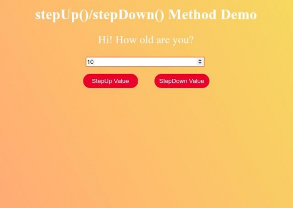 HTML DOM Input Number stepDown() 方法 | w3schools 中文网