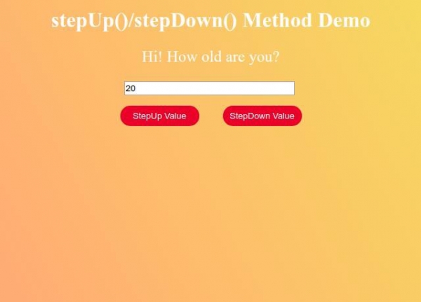 HTML DOM Input Number stepDown() 方法 | w3schools 中文网