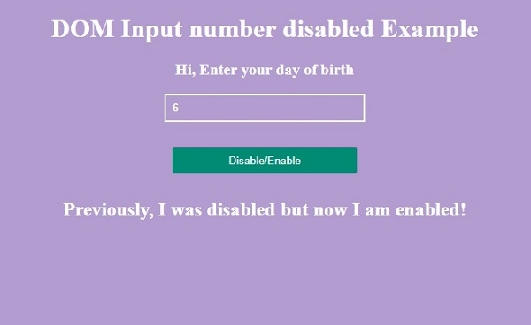 HTML DOM Input Number disabled 属性 | w3schools 中文网