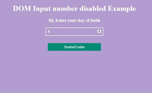 HTML DOM Input Number disabled 属性 | w3schools 中文网