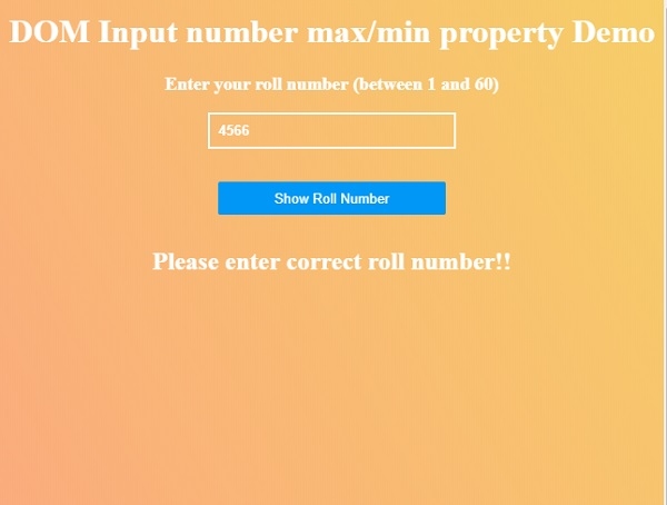 HTML DOM Input Number max 属性 | w3schools 中文网