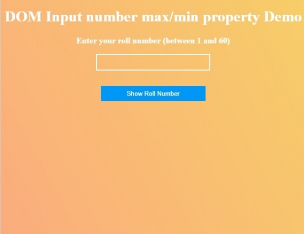 HTML DOM Input Number max 属性 | w3schools 中文网