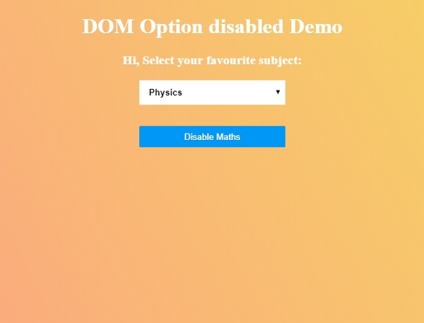 HTML DOM Option disabled 属性 | w3schools 中文网