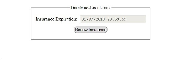 HTML DOM 输入 DatetimeLocal 的 max 属性 | w3schools 中文网