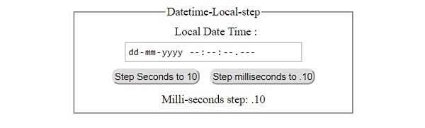 HTML DOM Input DatetimeLocal step 属性 | w3schools 中文网