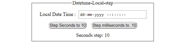 HTML DOM Input DatetimeLocal step 属性 | w3schools 中文网