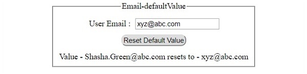 HTML DOM Input Email defaultValue 属性 | w3schools 中文网