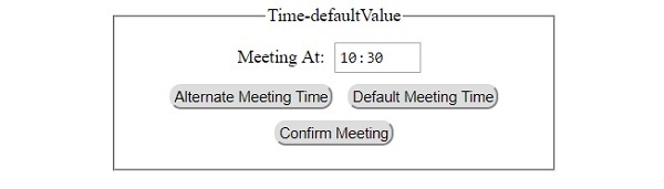 HTML DOM Input Time defaultValue 属性 | w3schools 中文网
