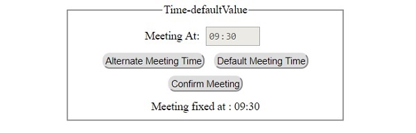 HTML DOM Input Time defaultValue 属性 | w3schools 中文网