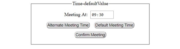 HTML DOM Input Time defaultValue 属性 | w3schools 中文网