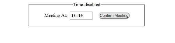 HTML DOM Input Time disabled 属性 | w3schools 中文网