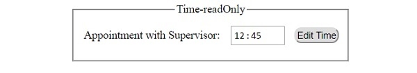 HTML DOM Input Time readOnly 属性 | w3schools 中文网