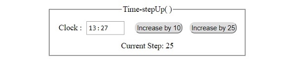 HTML DOM Input Time stepUp( ) 方法 | w3schools 中文网