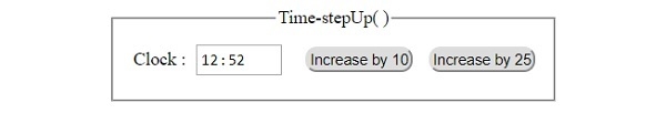 HTML DOM Input Time stepUp( ) 方法 | w3schools 中文网