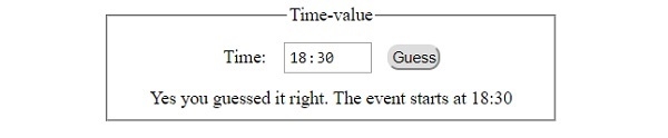 HTML DOM Input Time value 属性 | w3schools 中文网