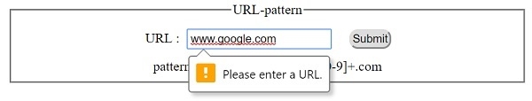 HTML DOM Input URL pattern 属性 | w3schools 中文网