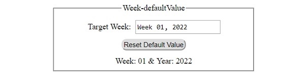 HTML DOM Input Week defaultValue 属性 | w3schools 中文网