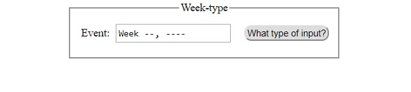 HTML DOM Input Week type 属性 | w3schools 中文网