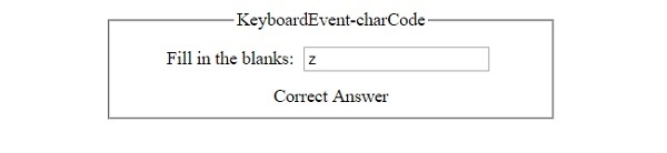HTML DOM KeyboardEvent charCode 属性 | w3schools 中文网