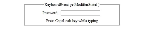 HTML DOM KeyboardEvent getModifierState( ) 方法 | w3schools 中文网