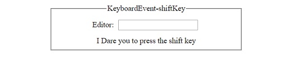 HTML DOM KeyboardEvent shiftKey 属性 | w3schools 中文网