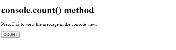 HTML DOM console.count() 方法 | w3schools 中文网