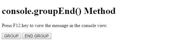 HTML DOM console.groupEnd() 方法 | w3schools 中文网