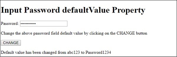 HTML DOM Input Password defaultValue 属性 | w3schools 中文网