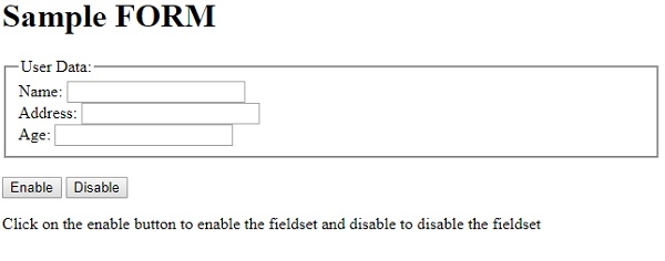 HTML DOM Fieldset 的 disabled 属性 | w3schools 中文网